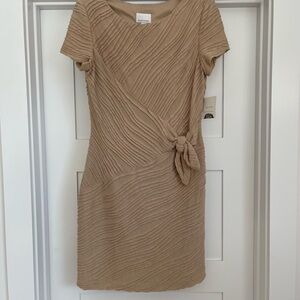 Donna Morgan Textured Tan Mini Dress